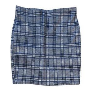 Primark Women's Blue and Grey Skirt